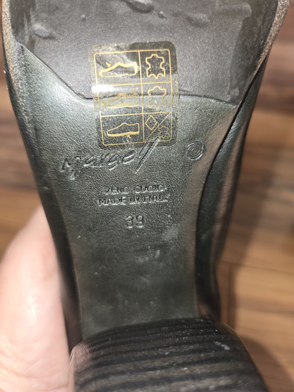 Marsell Italian Black Leather Lace-Up Heels - Picture 10 of 12